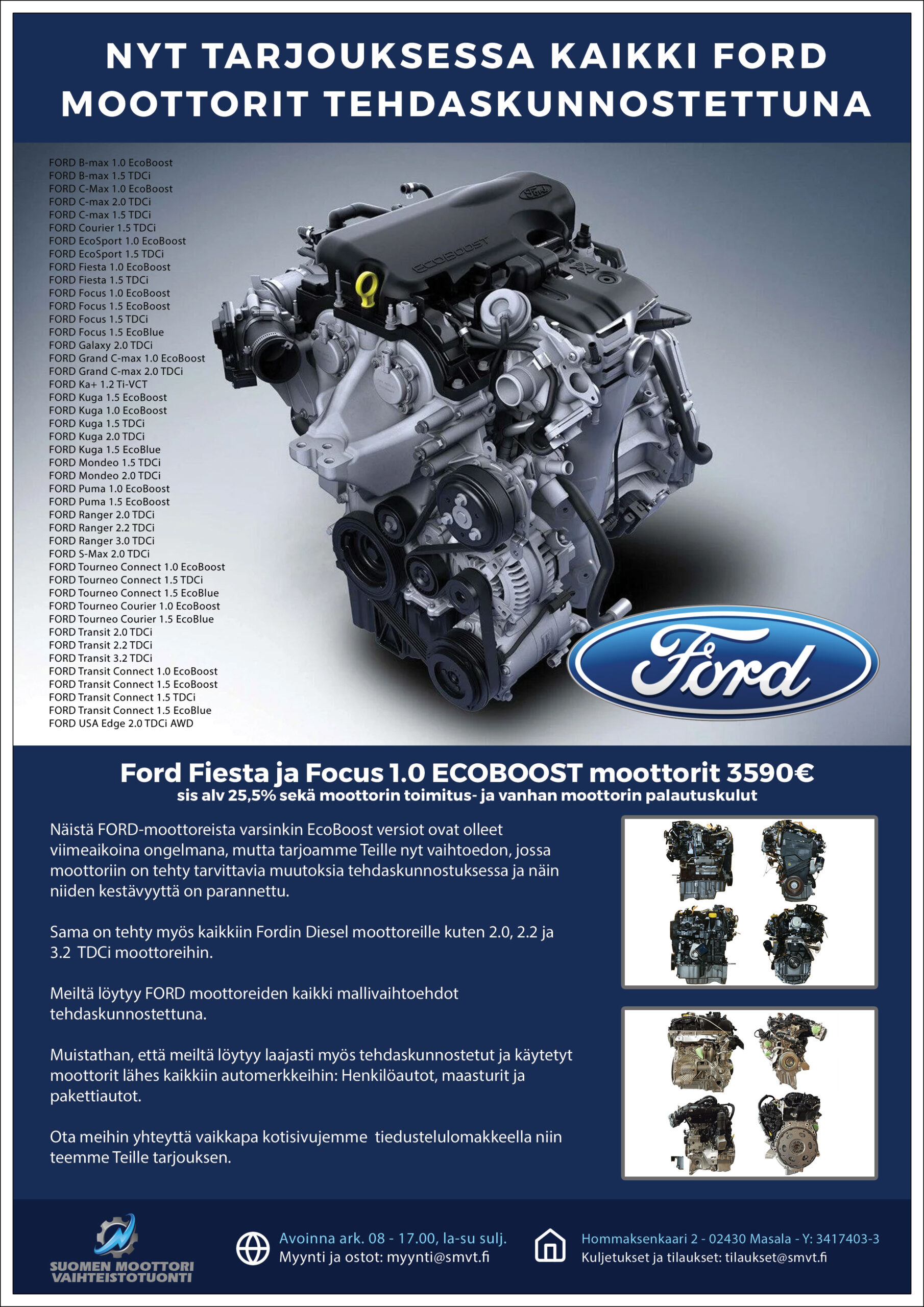 Ford Tarjous 2025 SMVT fi Maahantuomme Tehdaskunnostetut Ja 